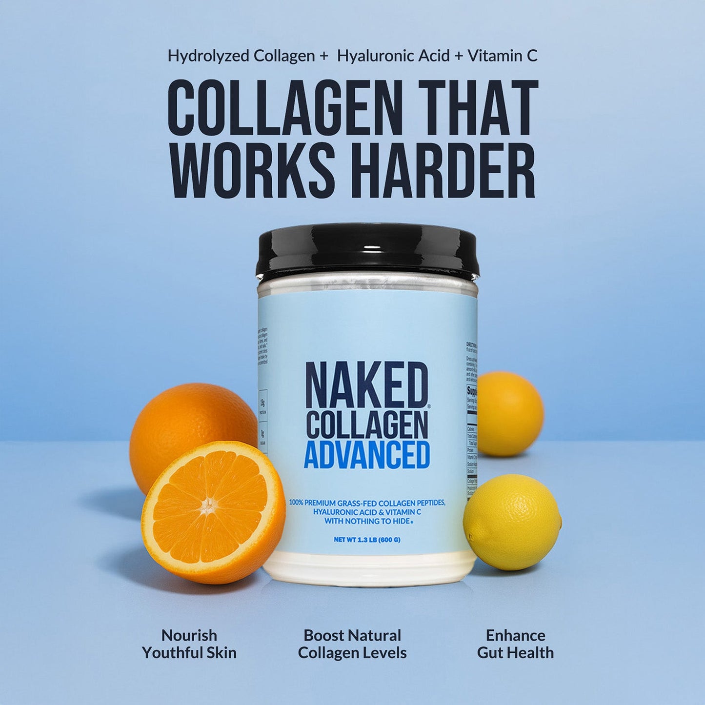 Vanilla Collagen Peptides with Hyaluronic Acid - Vanilla Advanced Collagen Peptides with a Versatile Format