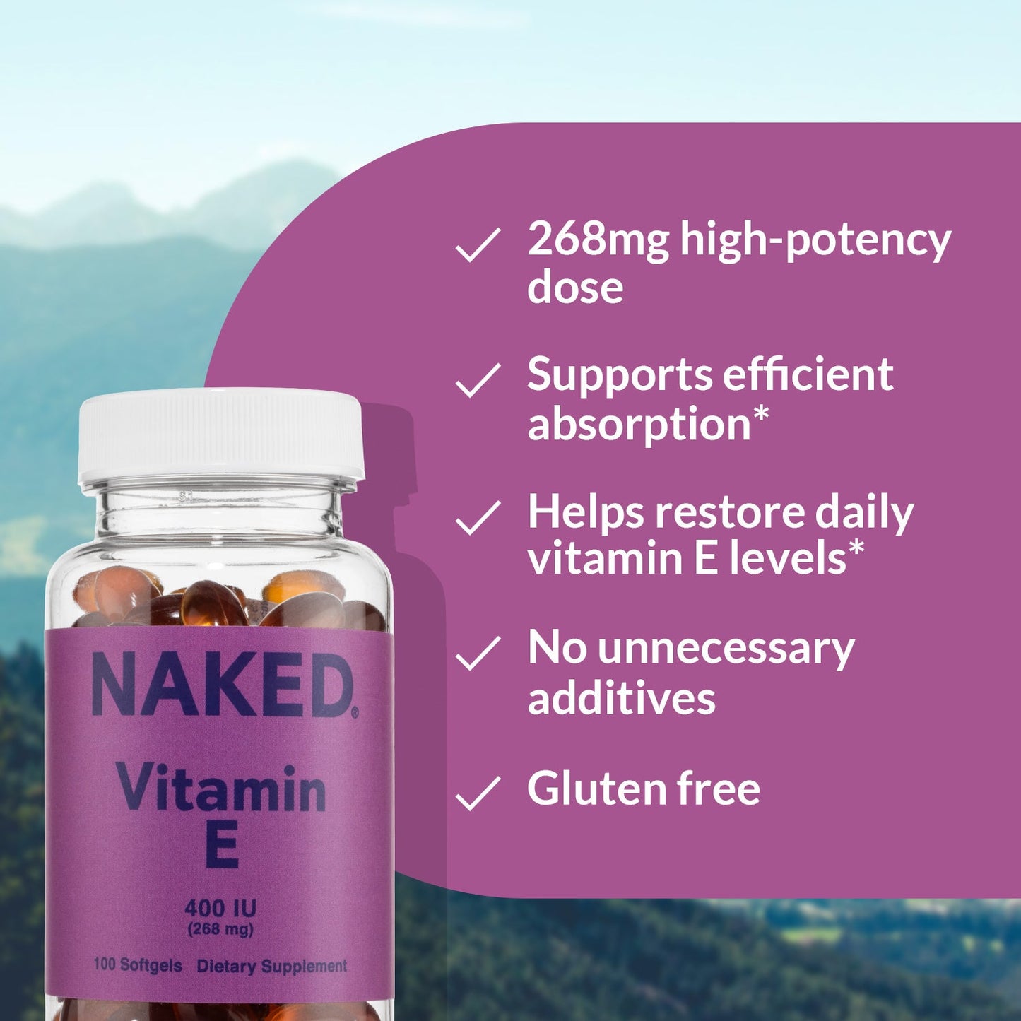 Daily Vitamin E Supplement - Vitamin E with a Simple, Straightforward Formula