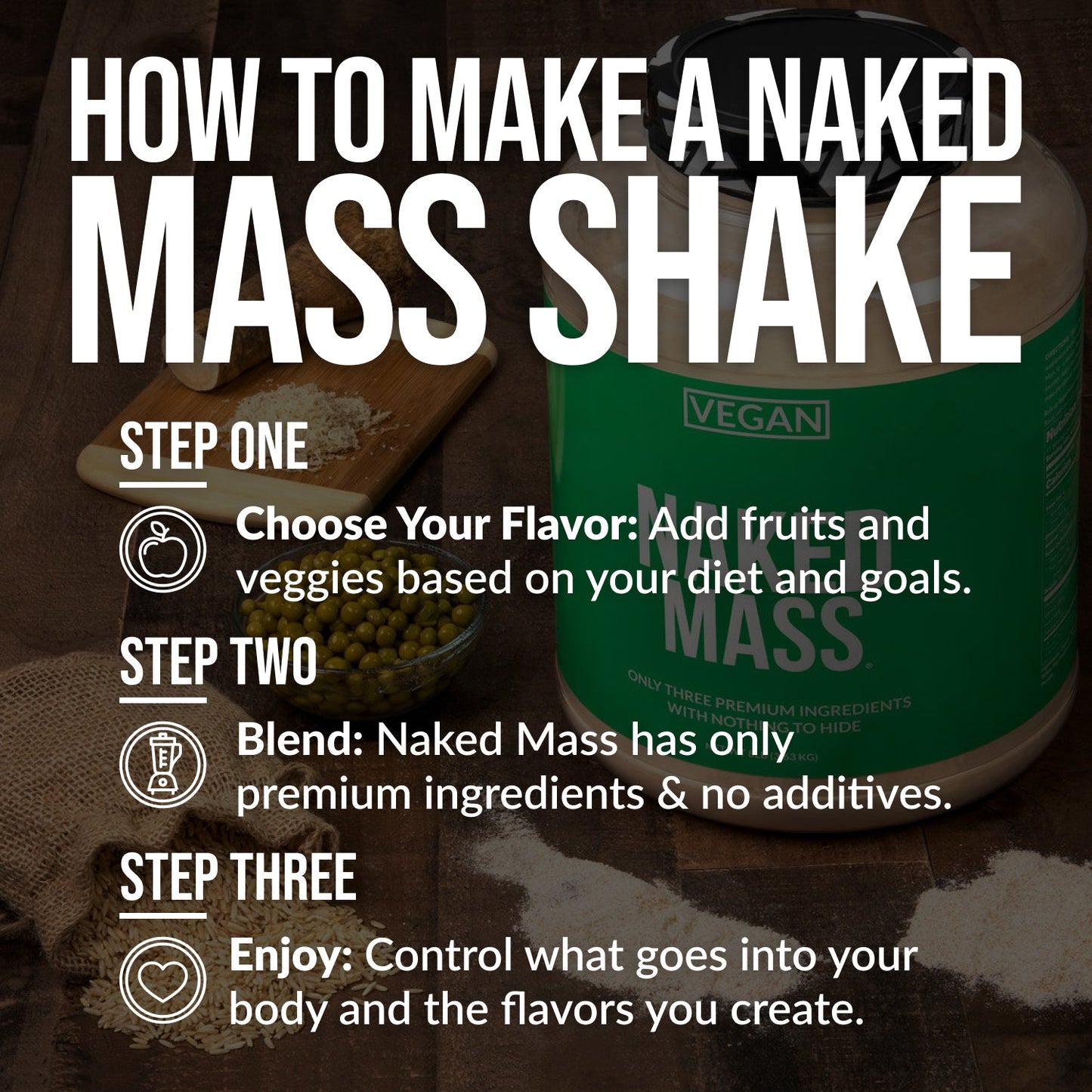 Double Chocolate Vegan Mass Gainer Supplement - Double Chocolate (Vegan) Made for Simple High-Calorie Drink Routines