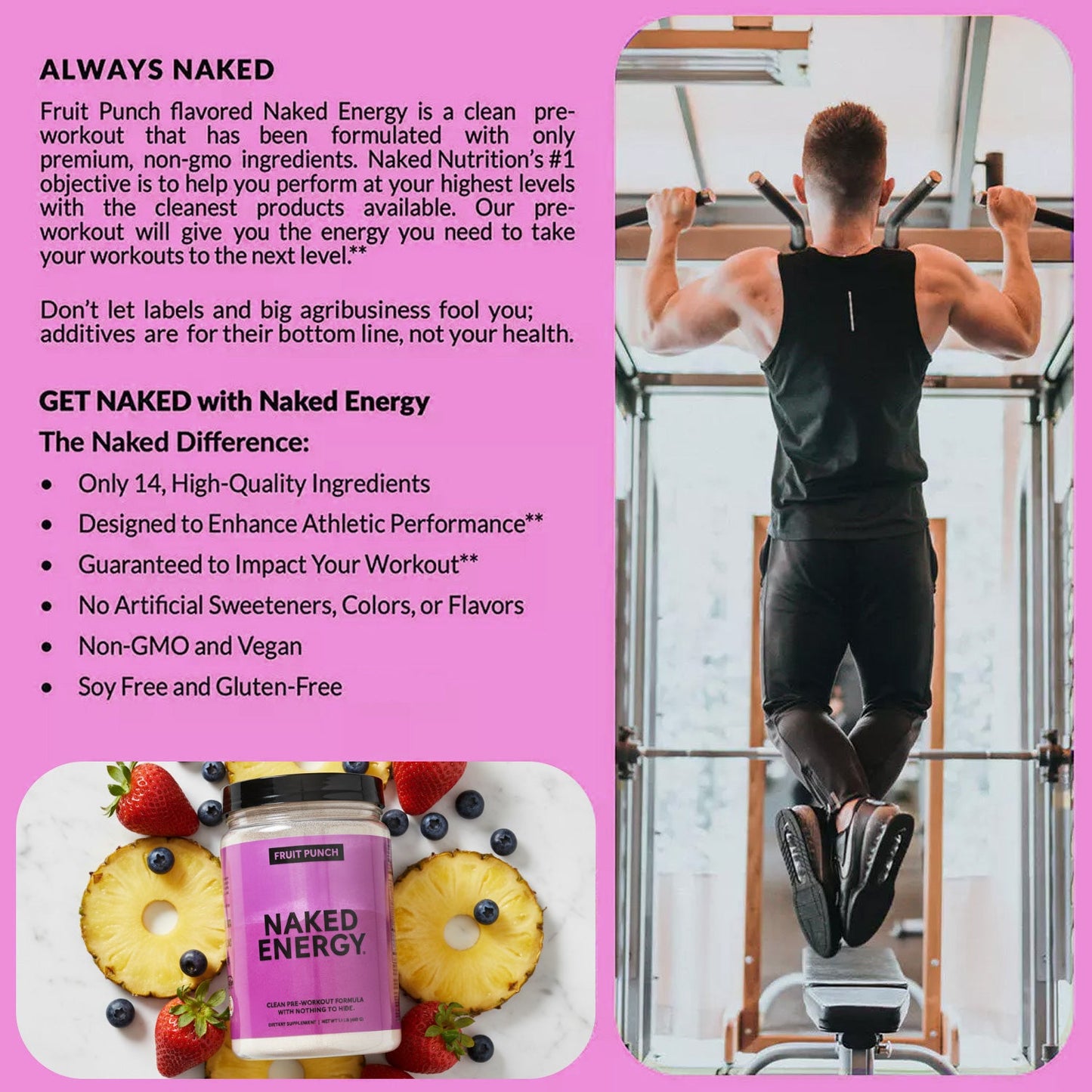 Fruit Punch Pre Workout Supplement - Fruit Punch for Straightforward Workout Nutrition