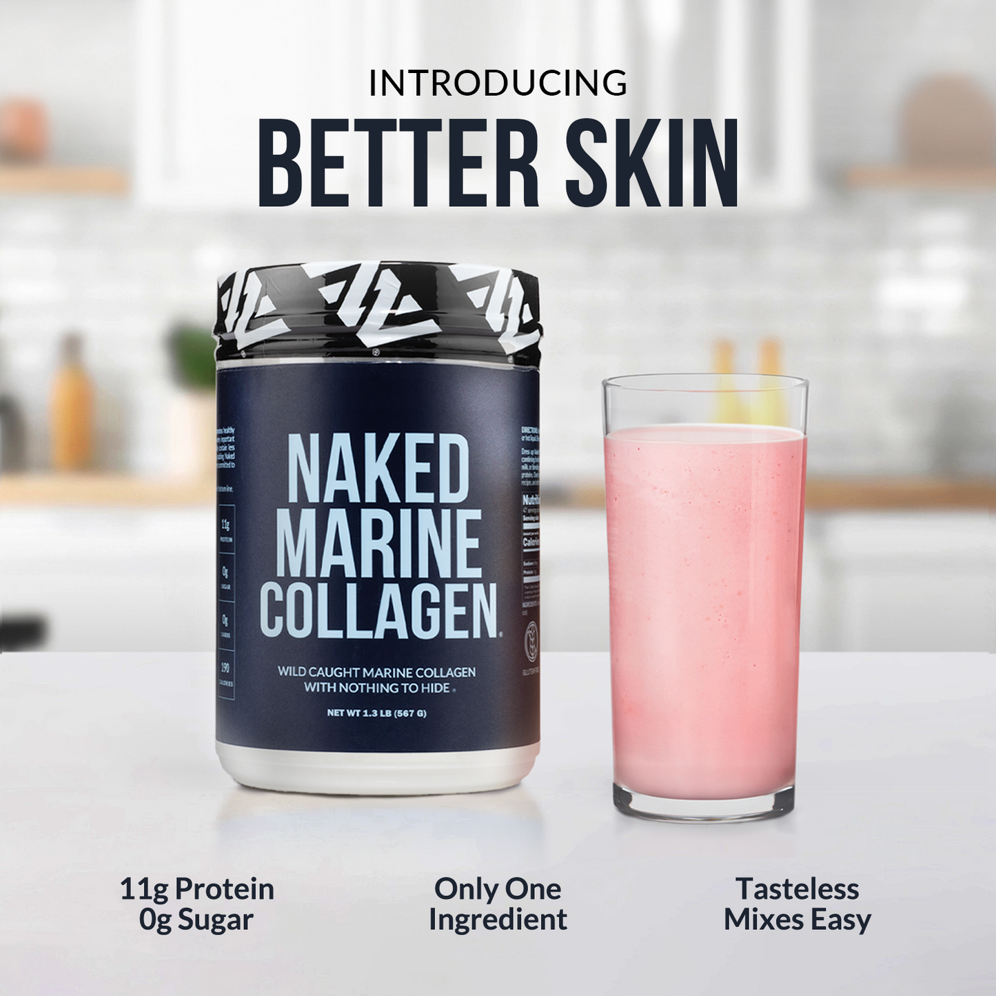 Marine Collagen Peptides Protein Powder - Marine Collagen for Convenient Collagen Drinks and Recipes