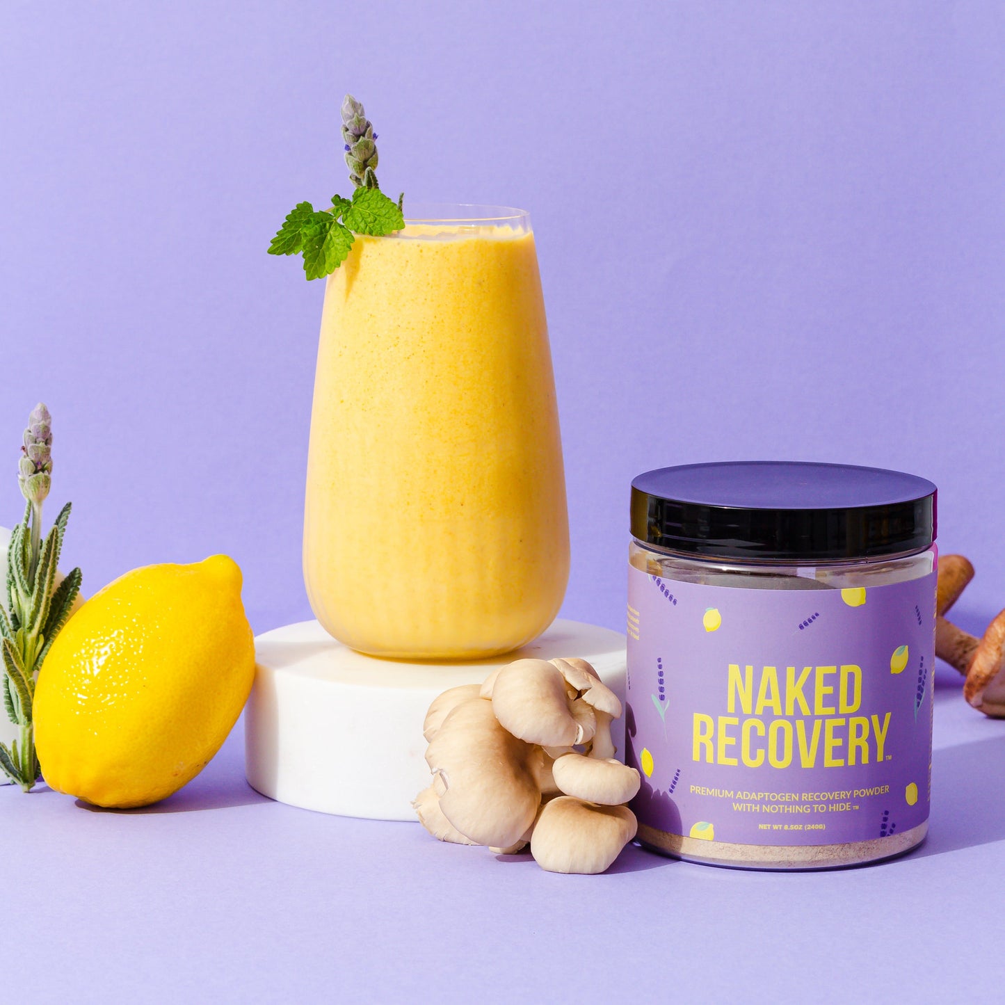 Mushroom Blend Supplement with Tart Cherry & Lemon Balm with a Straightforward, Versatile Formula