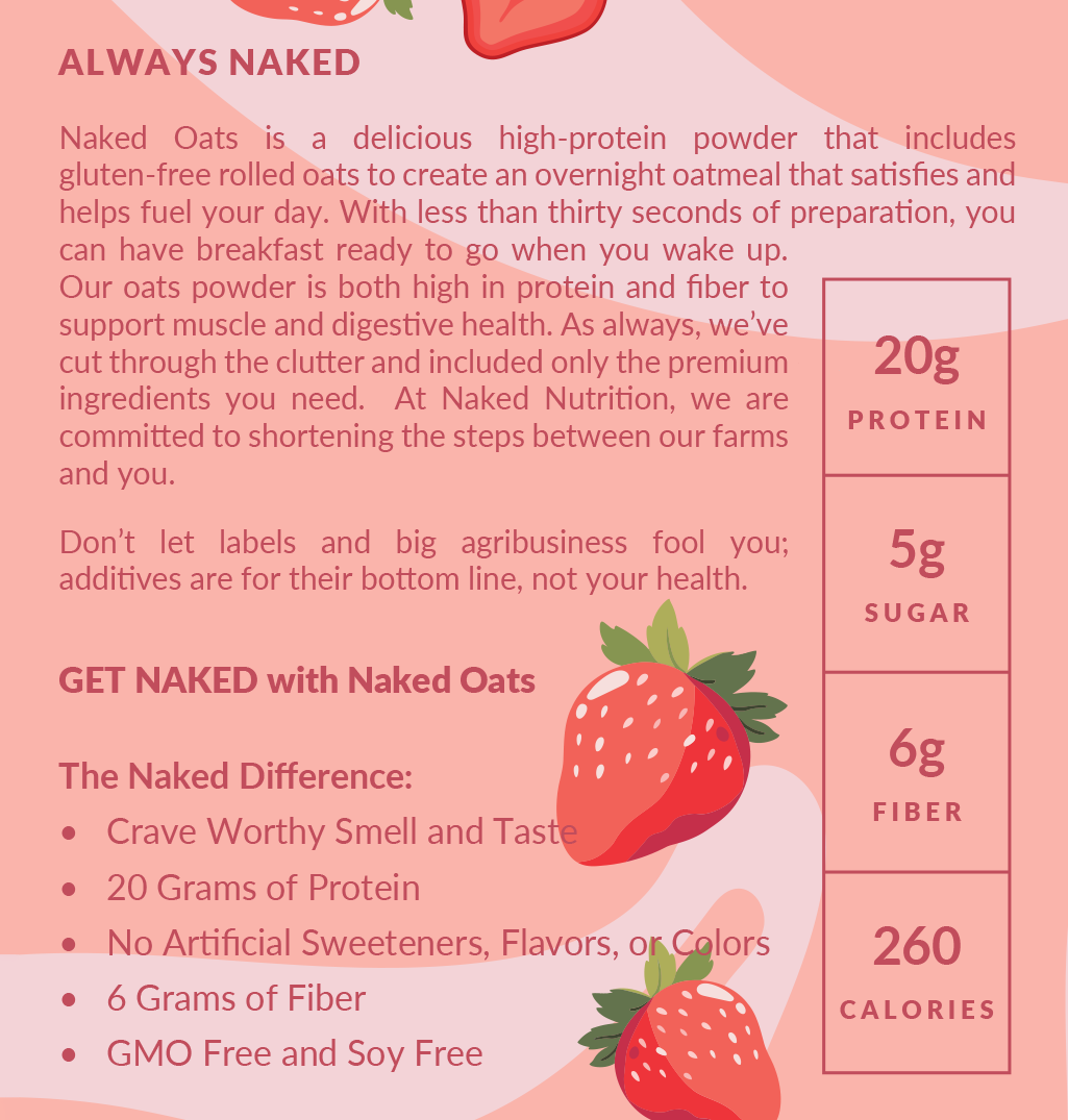 Strawberry Cream Protein Oats - Strawberry Cream with a Flavorful, Easy-Prep Oat Blend