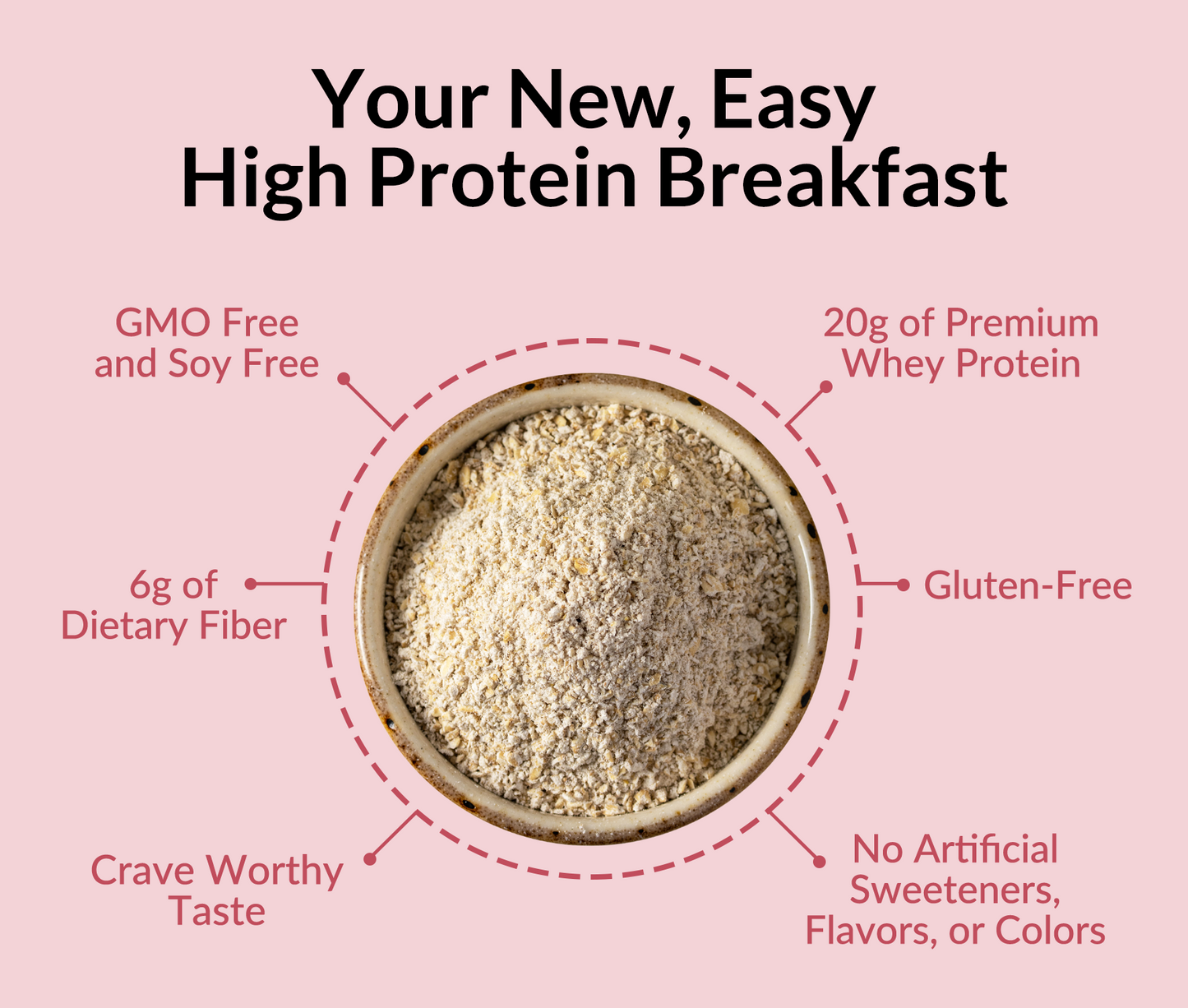 Strawberry Cream Protein Oats - Strawberry Cream with a Flavorful, Easy-Prep Oat Blend