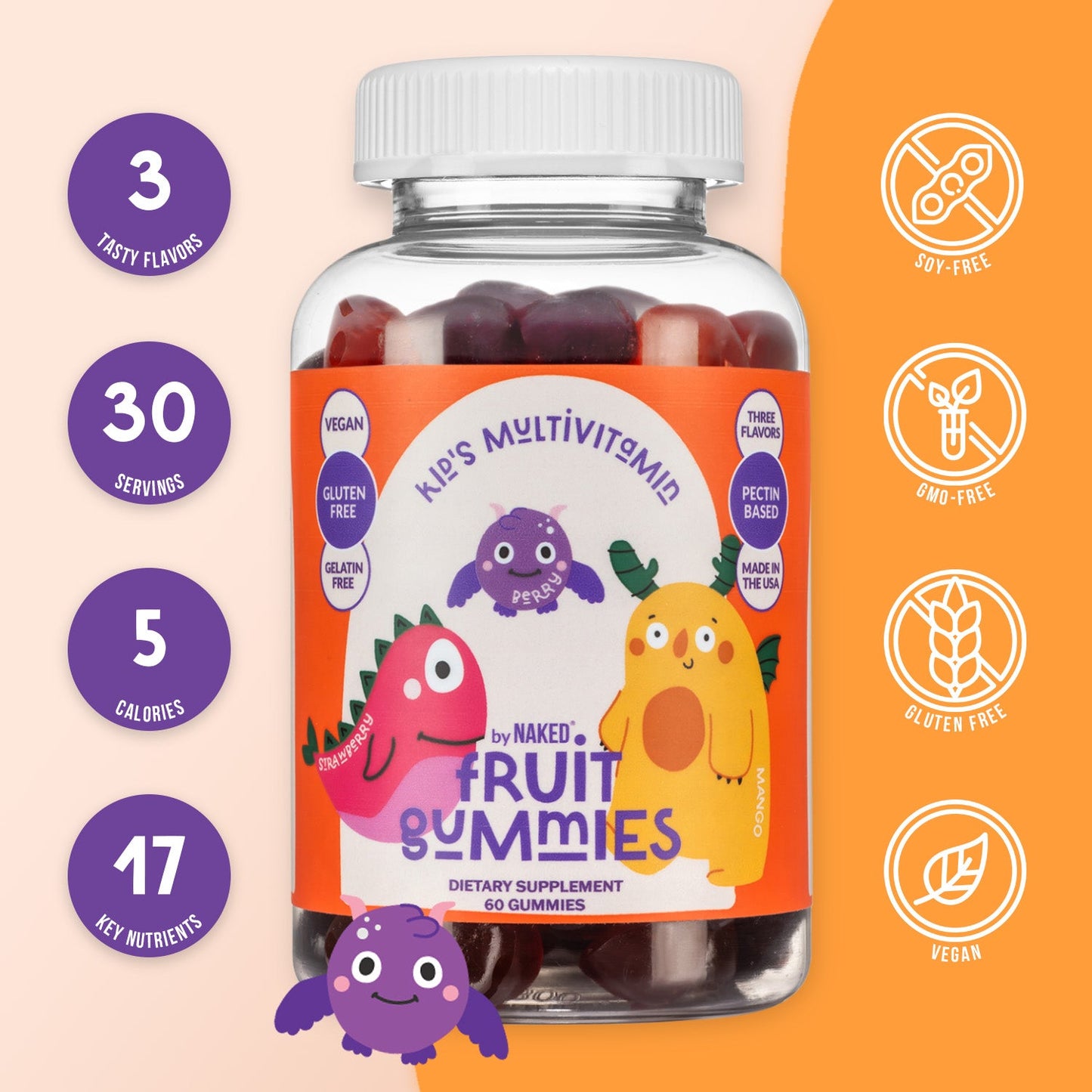Kids Multivitamin Gummies with a Simple, Straightforward Formula