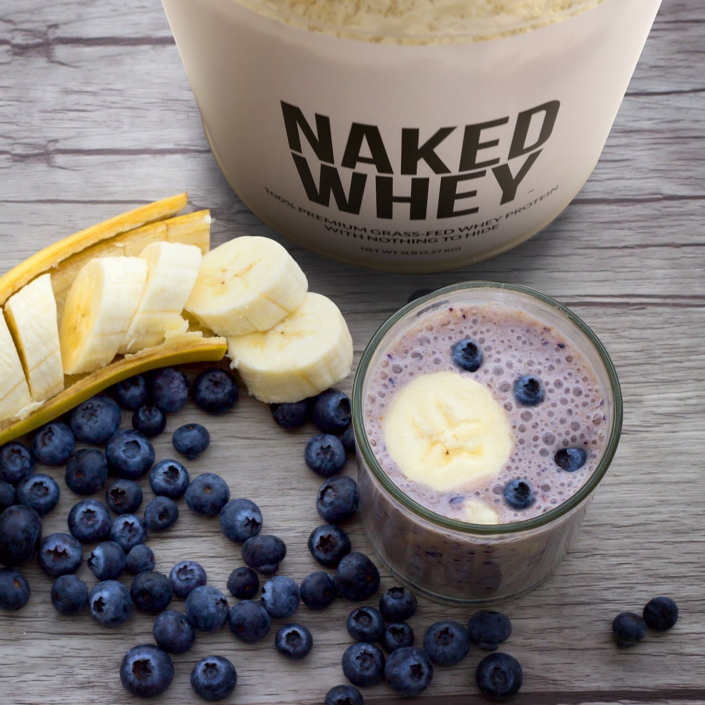 Grass Fed Whey Protein Powder - Unflavored - Standard Size for Simple Daily Protein Routines